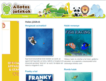 Tablet Screenshot of halas.allatos-jatekok.com